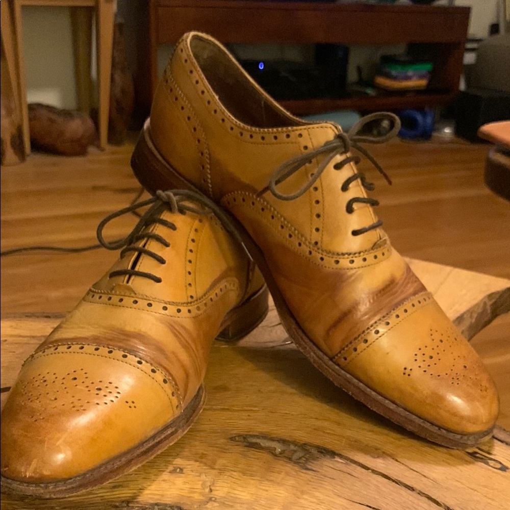 GRENSON ENGLAND MENS CAPTOE HALF BROGUE SHOES